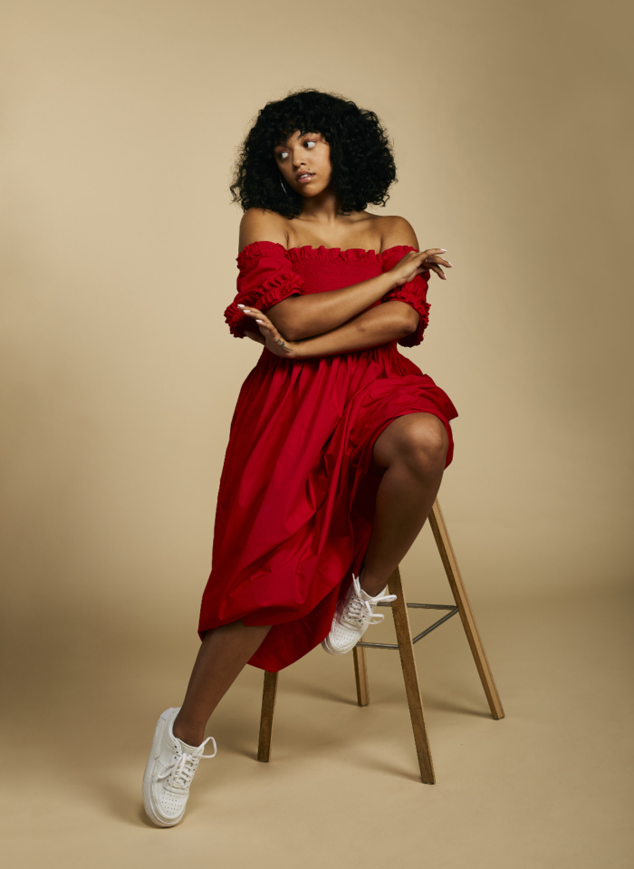 Sarah Cresswell  Singer Mahalia  photographed in studio by Sarah Cresswell for the Times Newspapers Ltd on the 6th August 2019.